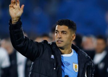 Suárez na seleção uruguaia.