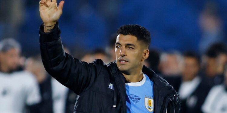 Suárez na seleção uruguaia.