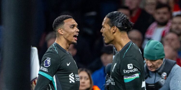 Arnold e Van Dijk pelo Liverpool - Fonte: @trentarnold66