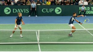 Rafael Matos e Marcelo Melo na Copa Davis em Orleans, em 2025