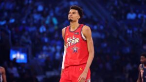Victor Wembanyama, do San Antonio Spurs, durante o All-Star Game