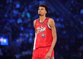 Victor Wembanyama, do San Antonio Spurs, durante o All-Star Game