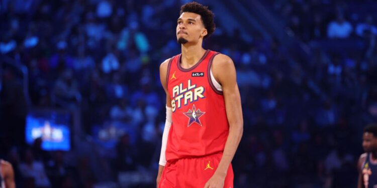 Victor Wembanyama, do San Antonio Spurs, durante o All-Star Game