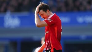 Harry Maguire, do Manchester United, durante partida contra o Everton