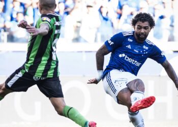 Gabigol, do Cruzeiro, durante partida contra o América-MG