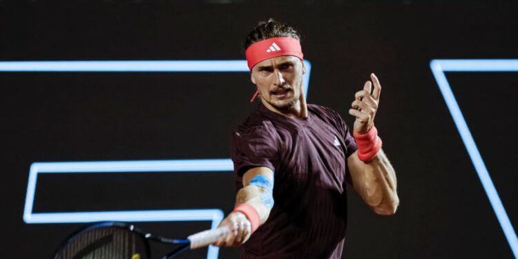 Zverev em ação no Rio Open.
