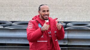 Hamilton em Maranello.