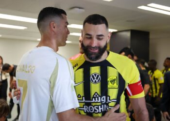 Benzema e CR7 na Arábia Saudita.