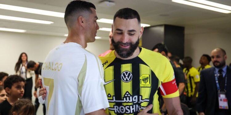 Benzema e CR7 na Arábia Saudita.