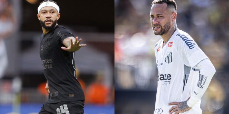 Corinthians x Santos terá Memphis e Neymar.