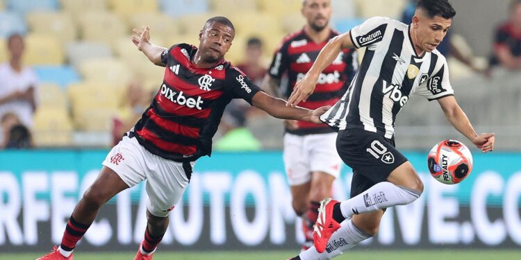 Flamengo e Botafogo no Campeonato Carioca.