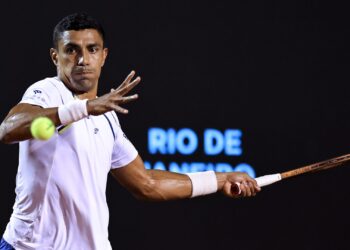 Thiago Monteiro no Rio Open.