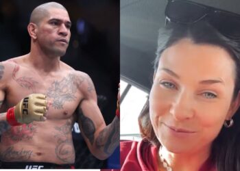 Na imagem à esquerda, Alex Poatan, lutador brasileiro de MMA. Na imagem à direita, Merle Christine, ex-namorada de Poatan