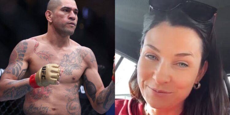 Na imagem à esquerda, Alex Poatan, lutador brasileiro de MMA. Na imagem à direita, Merle Christine, ex-namorada de Poatan