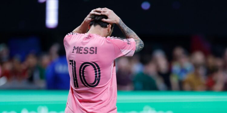 Lionel Messi, do Inter Miami, durante partida contra o Atlanta United
