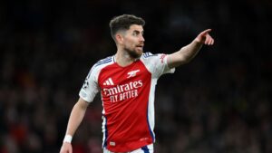 Jorginho, do Arsenal, durante partida contra o PSV