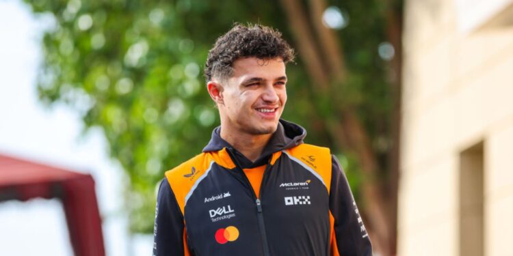 Lando Norris durante pré-temporada da F1