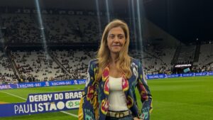 Leila Pereira na Neo Química Arena