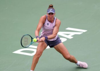 Bia Haddad durante WTA de Dubai