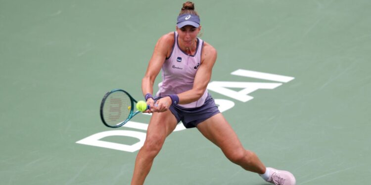 Bia Haddad durante WTA de Dubai
