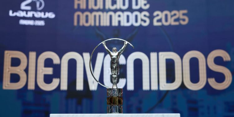 O troféu do prêmio Laureus, o "Oscar do Esporte".