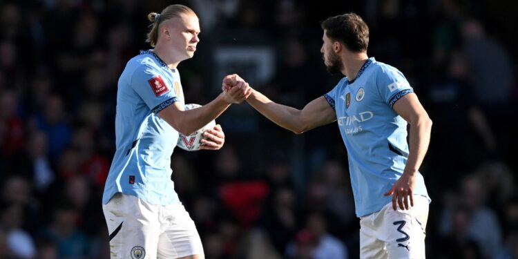 Bournemouth x City na Copa da Inglaterra.