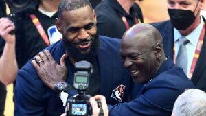 LeBron James e Michael Jordan na NBA.