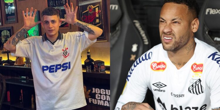 MC Hariel provoca Neymar após eliminação do Santos para o Corinthians no Paulistão.