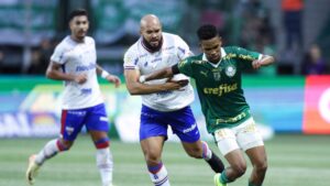 Lance de partida entre Palmeiras e Fortaleza, válida pelo Brasileirão 2024
