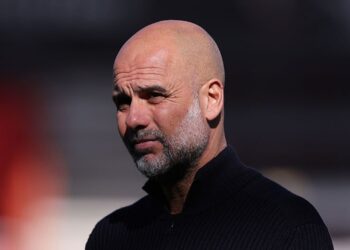 Pep Guardiola, treinador do Manchester City