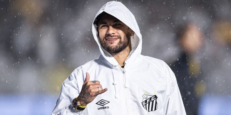 Neymar, do Santos, antes de partida contra o Bahia