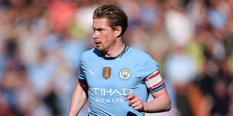Kevin De Bruyne, do Manchester City, durante partida contra o Bournemouth