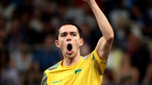 Hugo Calderano durante as Olimpíadas