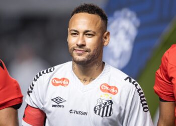 Neymar antes de Santos x Atlético-MG