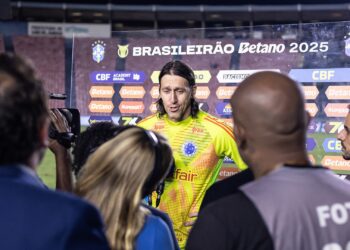 Cássio durante entrevistas
