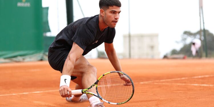 Alcaraz se preparando para o Monte Carlo Open