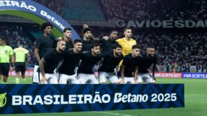 Time do Corinthians contra o Bahia