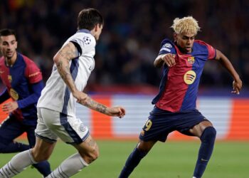 Lance de partida entre Barcelona e Inter de Milão