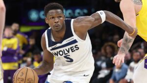 Anthony Edwards, jogador dos Wolves na NBA.
