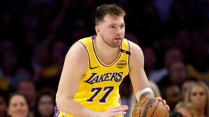 Luka Doncic em ação pelos Lakers