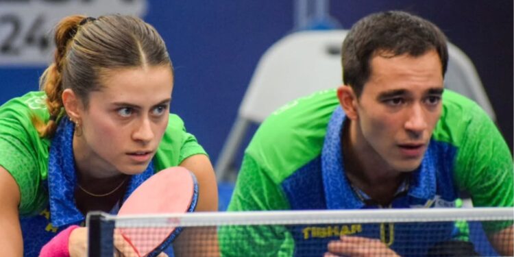 Bruna Takahashi e Hugo Calderano
