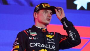 Verstappen no pódio do GP da Arábia Saudita