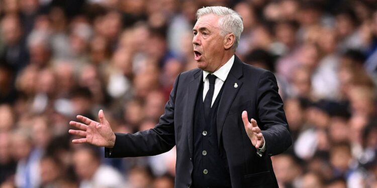 Carlo Ancelotti, ex-técnico do Real Madrid, durante partida contra o Celta de Vigo