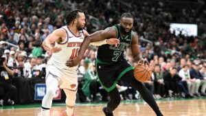 Lance de partida entre Boston Celtics e New York Knicks