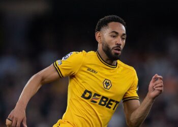 Matheus Cunha, do Wolverhampton, durante partida contra o Manchester City
