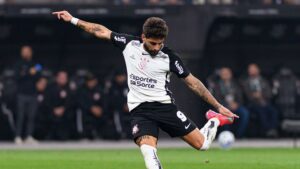 Yuri Alberto, do Corinthians, durante partida contra o Internacional