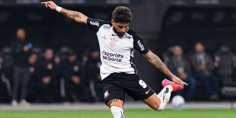 Yuri Alberto, do Corinthians, durante partida contra o Internacional