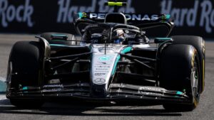 Kimi Antonelli, piloto da Mercedes, durante classificação à corrida sprint do GP de Miami
