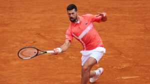 Novak Djokovic disputou as quartas do Aberto de Genebra.