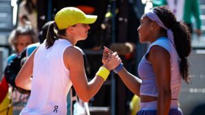Coco Gauff eliminou Iga Swiatek no Madrid Open.